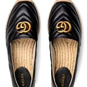 Gucci Leather espadrilles with double G